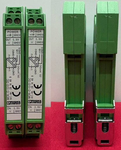 PHOENIX CONTACT MCR-C-U/U-DC SIGNAL CONDITIONER ISOLATING AMPLIFIER - QTY 2