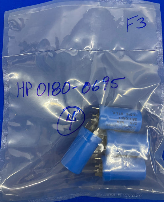 SPRAGUE CAPACITOR 4001, HP 0180-0695, 4200UF 12VCD CAN NEG, 68D10807 LOT OF 4