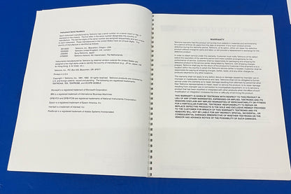 TEKTRONIX TDS 520 & 540 DIGITIZING OSCILLOSCOPES 070-8603-00 PERFORMANCE MANUAL