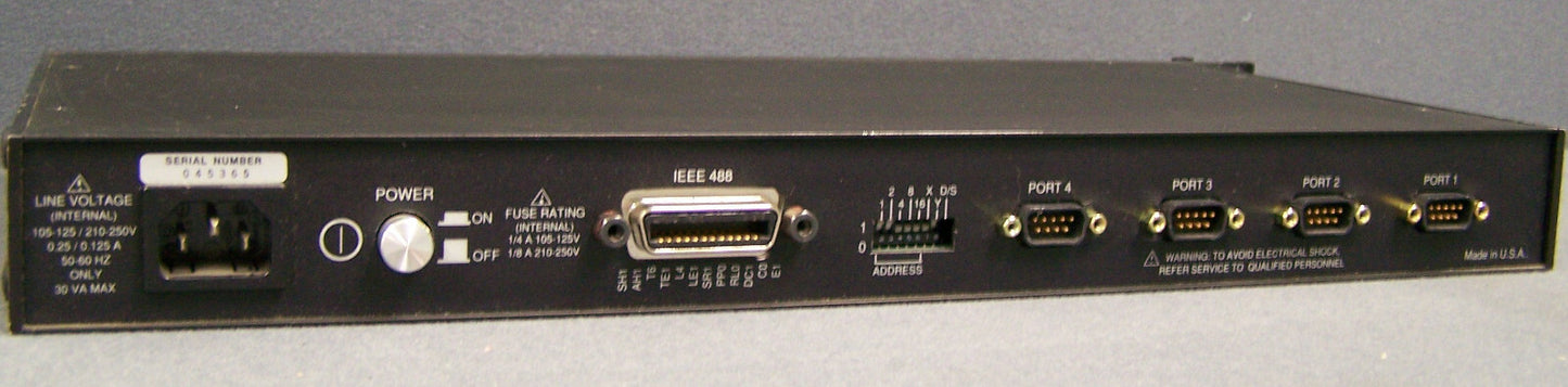 IO TECH SERIAL 488/4 SN 045365 BUS CONVERTER IEEE 488