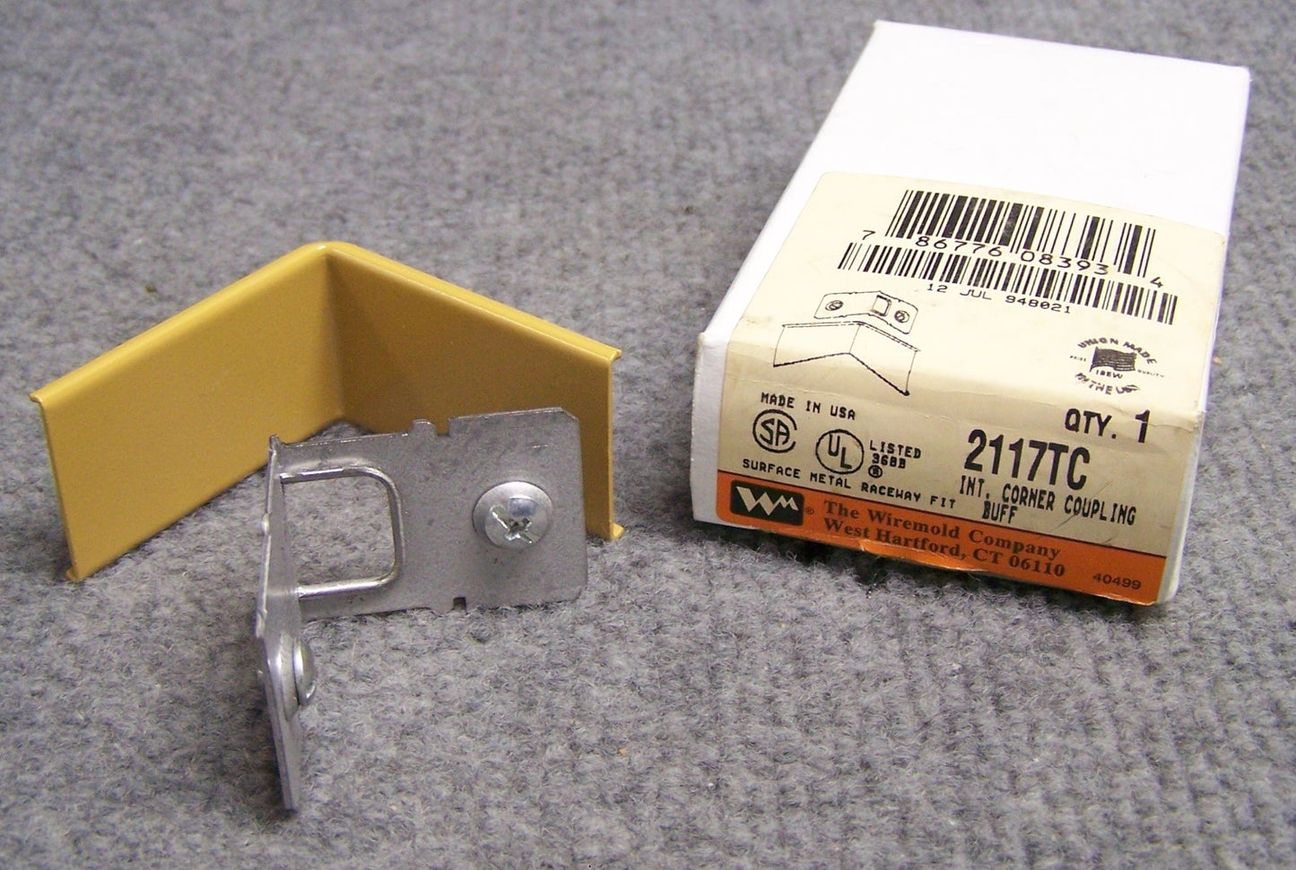THE WIREMOLD COMPANY 2117TC INT. CORNER COUPLING BUFF