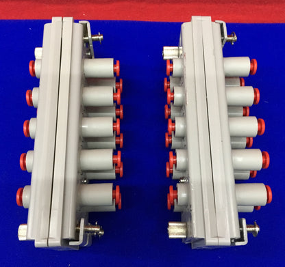 QTY OF 2 - SMC MULTICONNECTORS 10 PORT