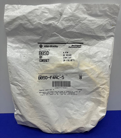AB ALLEN BRADLEY 889D-F4AC-5 Ser. b 889D QD CORDSET 4 PIN DC MICRO 5M (16,4FT)