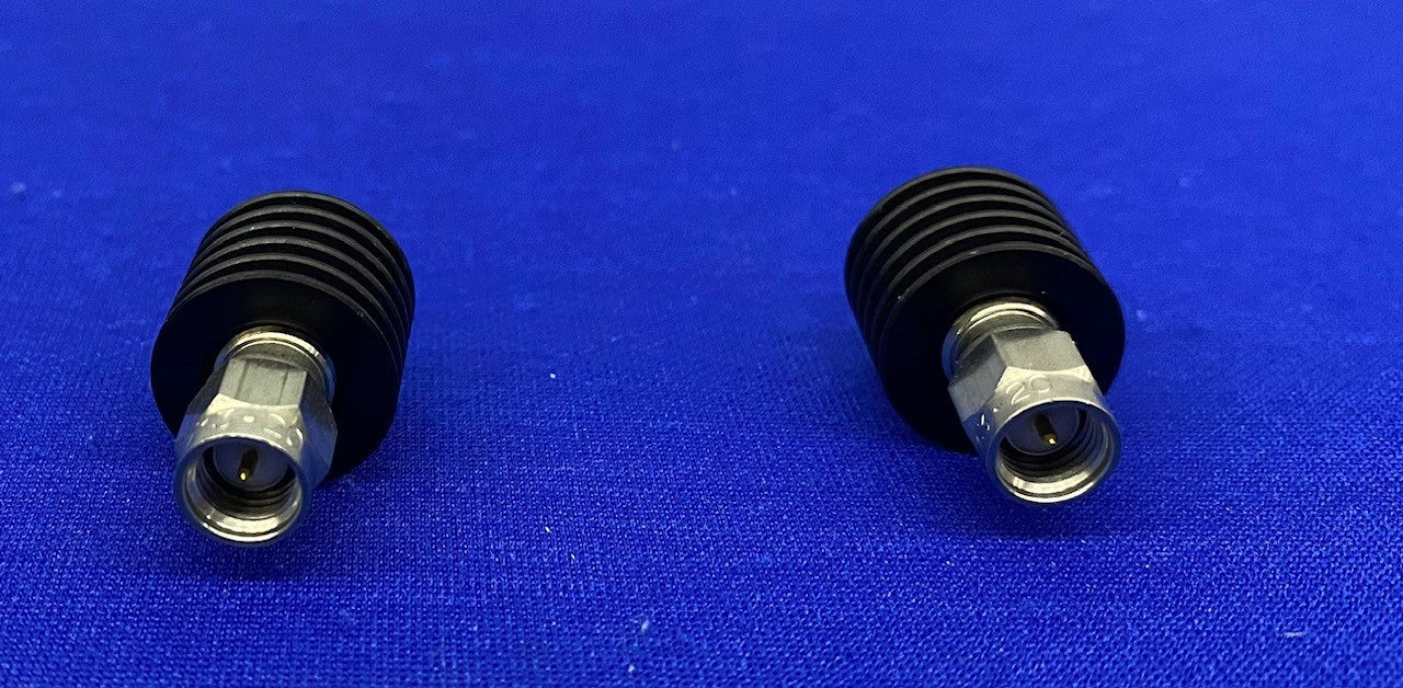 PASTERNACK PE7013-20 Fixed In-Line, Resistive PI Attenuator 20 Db 5W 1 LOT QTY 2