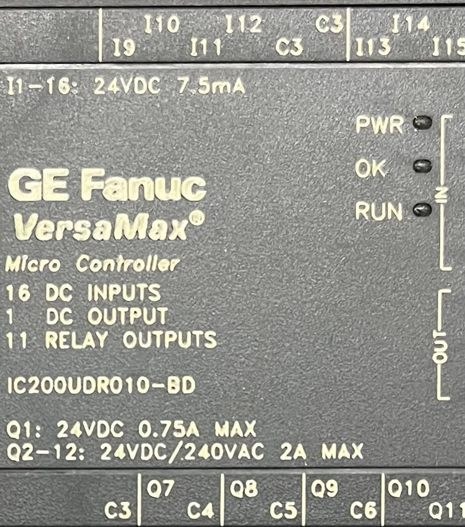 GE FANUC VERAMAX ®  IC200UDR010-BD MICRO CONTROLLER 24VDC