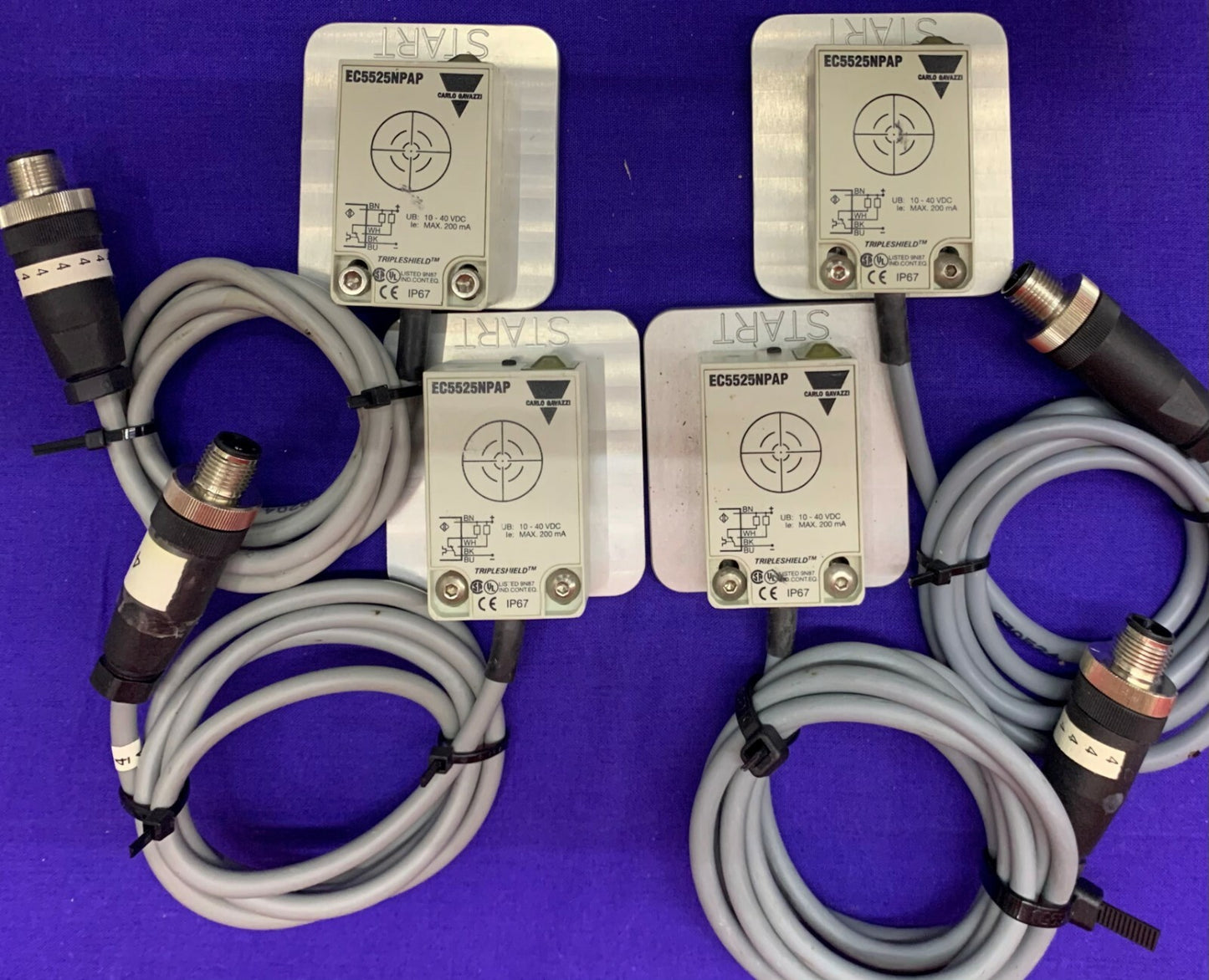 QTY 4 - Carlo Gavazzi EC5525NPAP Capacitive Proximity Sensors