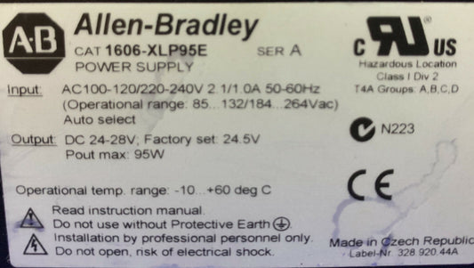 Allen-Bradley / Allen Bradley / AB  1606-XLP95E SER A / 1606-XLP POWER SUPPLY