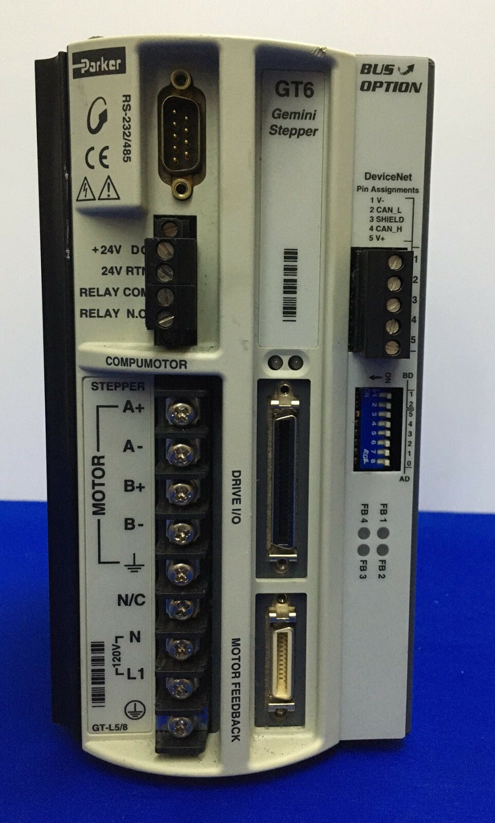AZIONAMENTO PASSO-PASSO PARKER GT6 / GT6-L5-DN / GT6L5DN 120VAC 50/60HZ