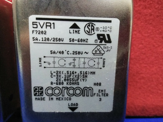LOT OF 2 CORCOM 5VR1 EMI FILTERS