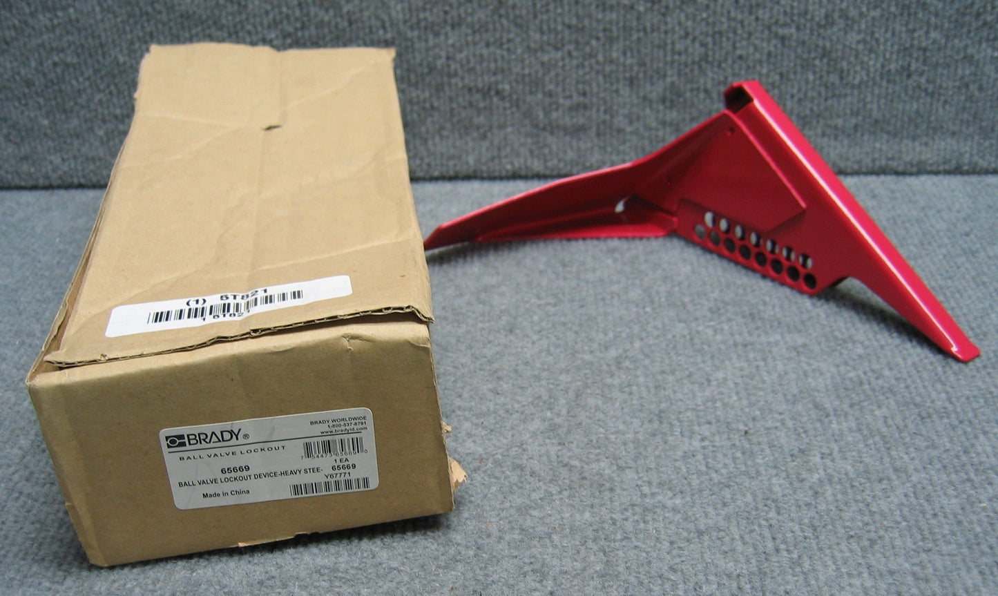 BRADY WORLDWIDE 65669 / 5T821 Y67771 BALL VALVE LOCKOUT DEVICE-HEAVY STEEL
