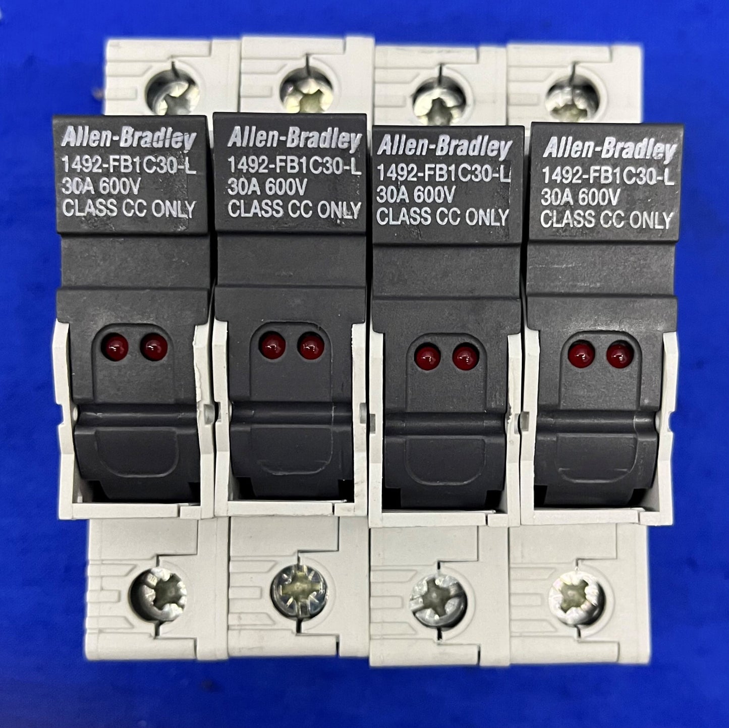 AB ALLEN BRADLEY 1492-FB1C30-L FUSE HOLDER 30A 600V LOT OF 4