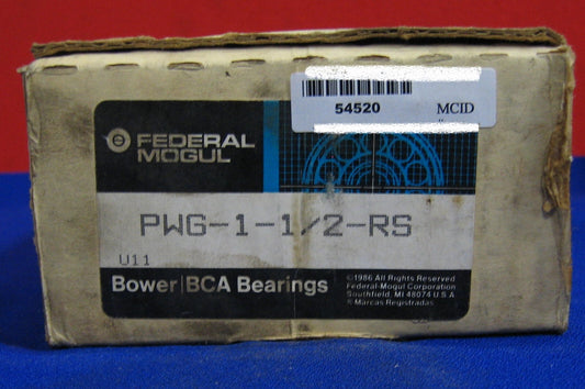 BOWER FEDERAL MOGUL BCA BEARING PWG-1-1/2-RS / PWG 1 1/2 RS