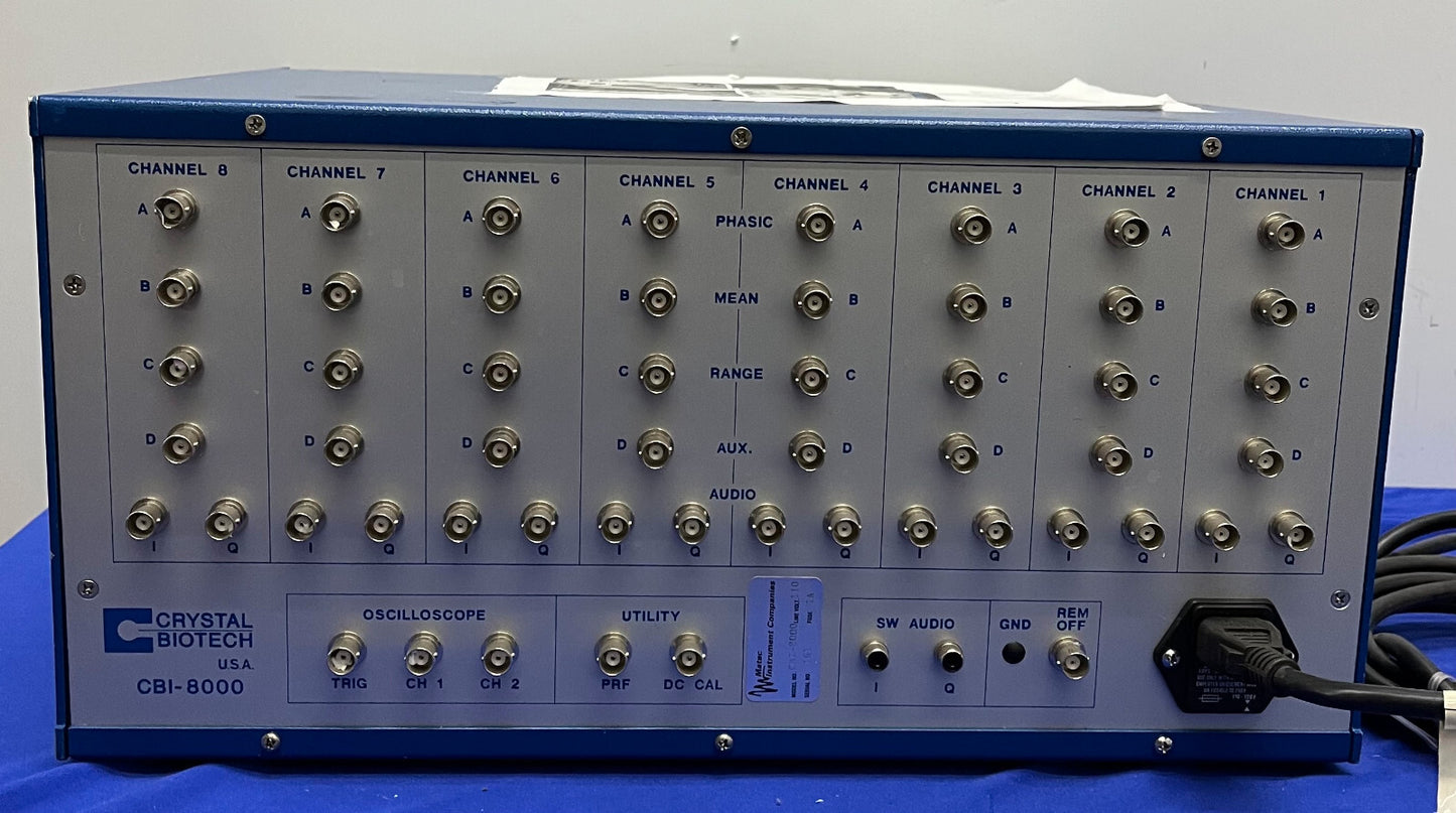 CRYSTAL BIOTECH CBI-8000 SYSTEM MISSING SEVERAL MODULES / INSERTS - PARTS/REPAIR