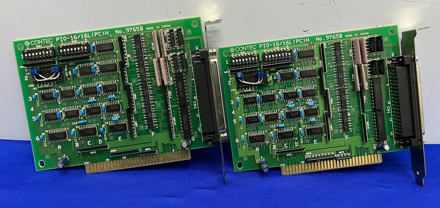 CONTEC PIO-16/16L (PC) H NO. 9765B ISOLATED DIGITAL I/O BOARD - 1 LOT QTY 4