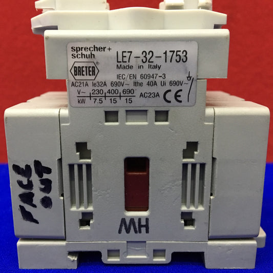 SPRECHER+SCHUH / BRETER LE7-32-1753 LOAD SWITCH