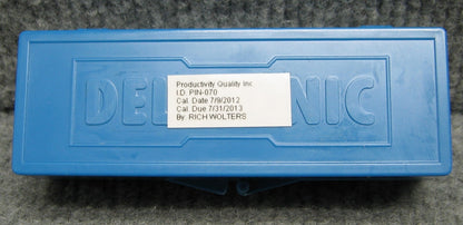 DELTRONIC 1.0120 PIN GAGE GAUGE LENGTH 3.5"