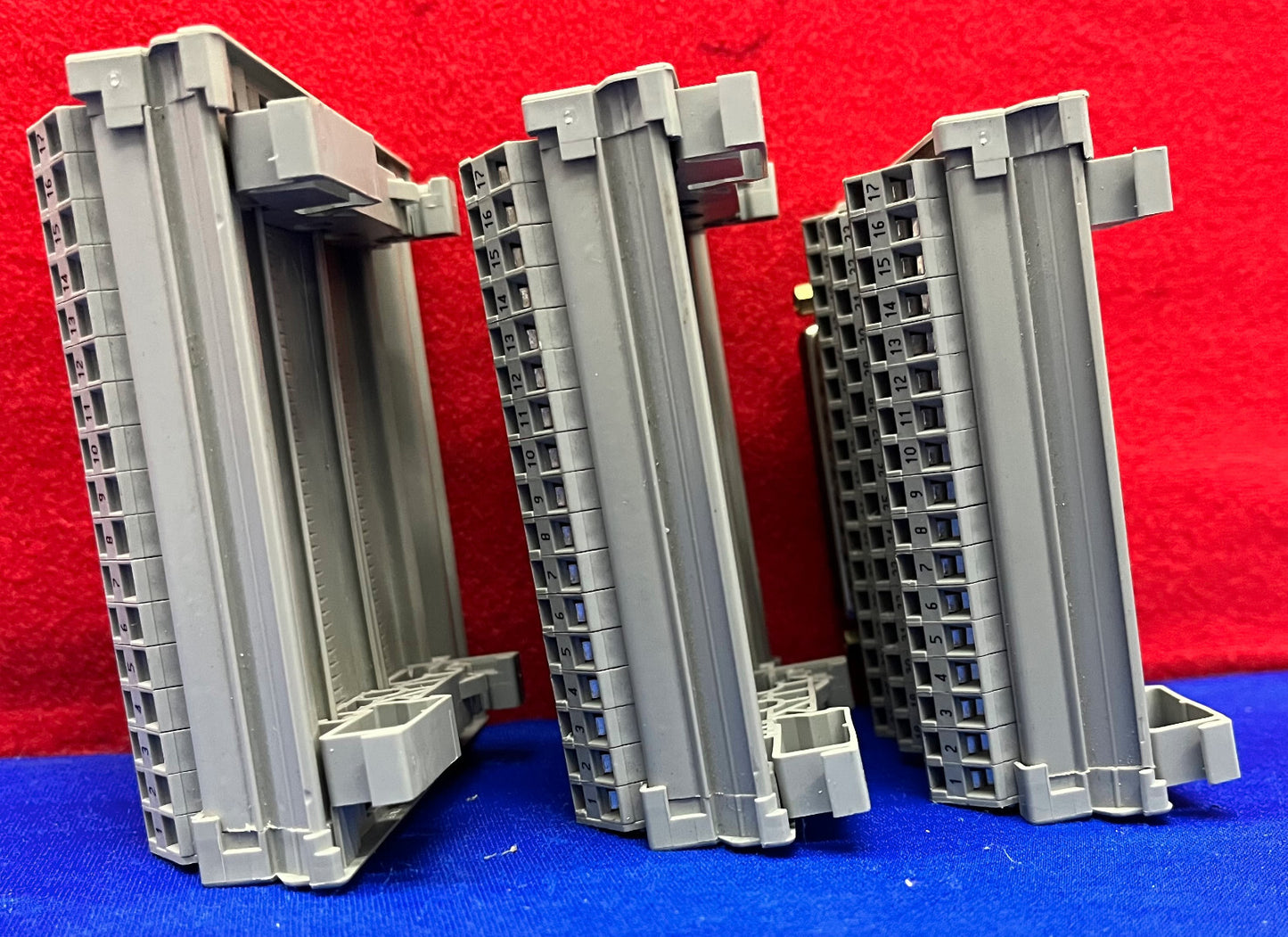 1 LOT QTY OF 3 - WAGO 50 Pin DIN RAIL MOUNT TERMINAL BLOCK