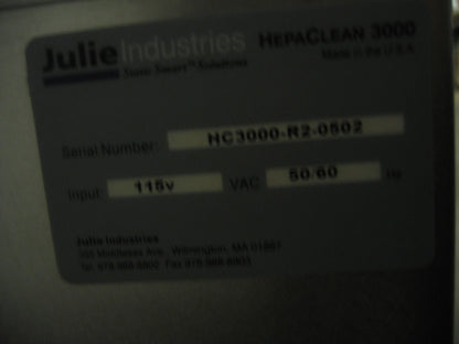 JULIE INDISTRIES STATIC SMART SOLUTIONS HELPA CLEAN 3000 UNABLE TO  TESTED