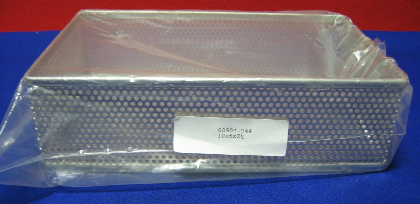 60904-944 BASKET / CARRIER ALUMINUM LABORATORY LAB HOSPITAL  10" x 6" x 2.5"