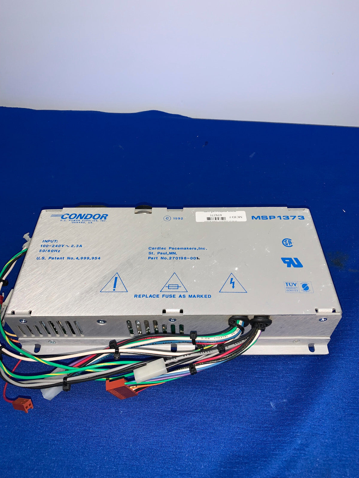 CONDOR MSP1373 CARDIAC PACEMAKERS INC., DC POWER SUPPLY, 100-240V, 2.3A, 50/60HZ