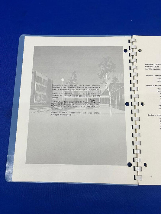 TEKTRONIX C-59A CAMERA INSTRUCTION MANUAL COPYRIGHT 1980