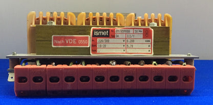 ISMET 89/059088 TRANSFORMATOR 50HZ TYP DA III/Y PR 220/380V 0,200 kVA sek 18-20 V