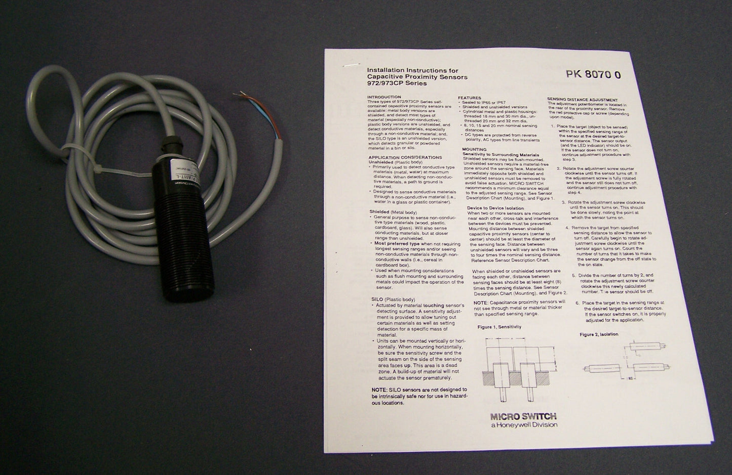 HONEYWELL MIKROSCHALTER KAPAZITIVER NÄHERUNGSSENSOR MODELL 973CP SERIE