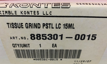 Kimble Kontes Tissue Grind PSTL LC 15ML 885301-0015