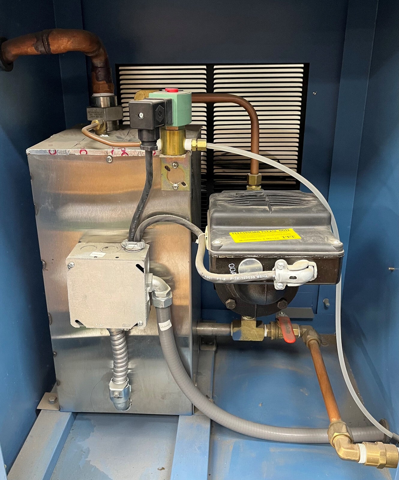 CALDAIA UMIDIFICATRICE MCDONNELL &amp; MILLER 42S RICAMBI PER INTERRUZIONE MANCANZA ACQUA E CONTROLLO POMPA 