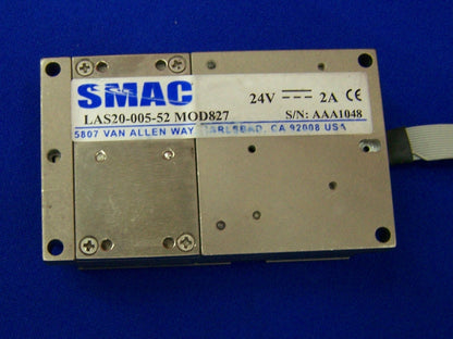 SMAC LAS20-005-52 MOD827 VCM ACTUATOR LINEAR 5mm STROKE 24VDC 2A