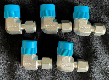 1 PKG OF QTY 5 Swagelok SS-400-2-6 Tube Fitting & Adapter Male Elbow 1/4 x 3/8