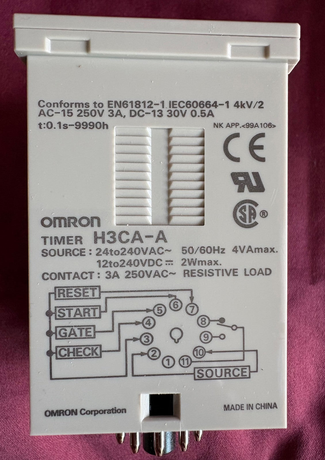 OMRON H3CA / H3CA-A TIMER H3CAA 24 to 240VAC 12 to 240VDC