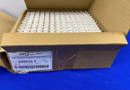 KIMBLE CHASE 60940A 8 / 60940A-8 VIAL SCREW THREAD W/ PTFE CAP - 2 PKGS OF 144EA