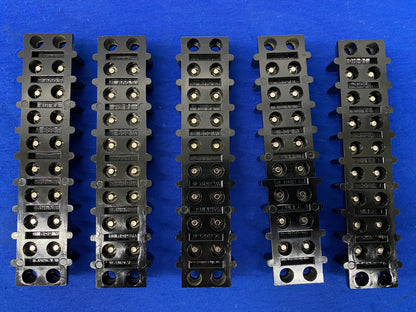 KULKA Klemmenblock-Anschluss, Barrierestreifen/Block, 8 Schaltkreise – 1 Charge, Menge 5