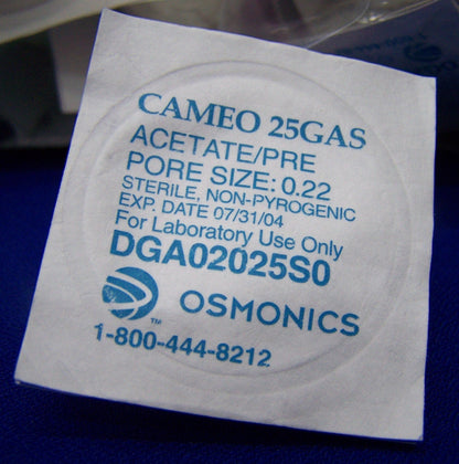 OSMONICS DGA02025S0 CAMEO 25GAS FILTERS