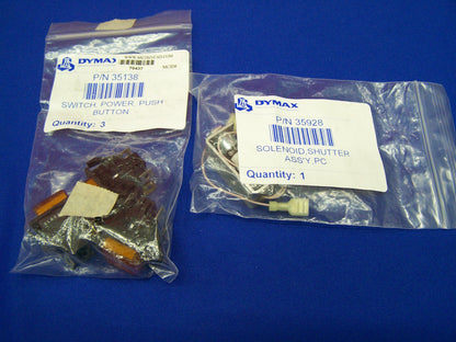 DYMAX 35138 SWITCH (1 PKG QTY 3) & 35928 SOLENOID (1 PKG QTY 1)
