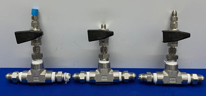 SSP FLOLOK 2-WAY BALL VALVE 316 312-K BLK-XP98 / SSP FEMALE 3-WAY FITTINGS QTY 3