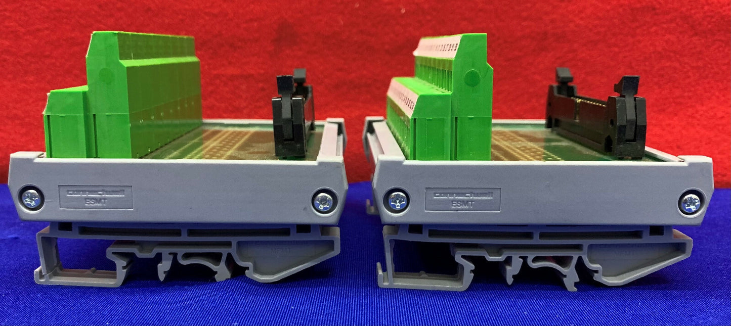 Lot of 2 - Connectwell 34 Wire Terminal Block Module IMIDC/34/H/L
