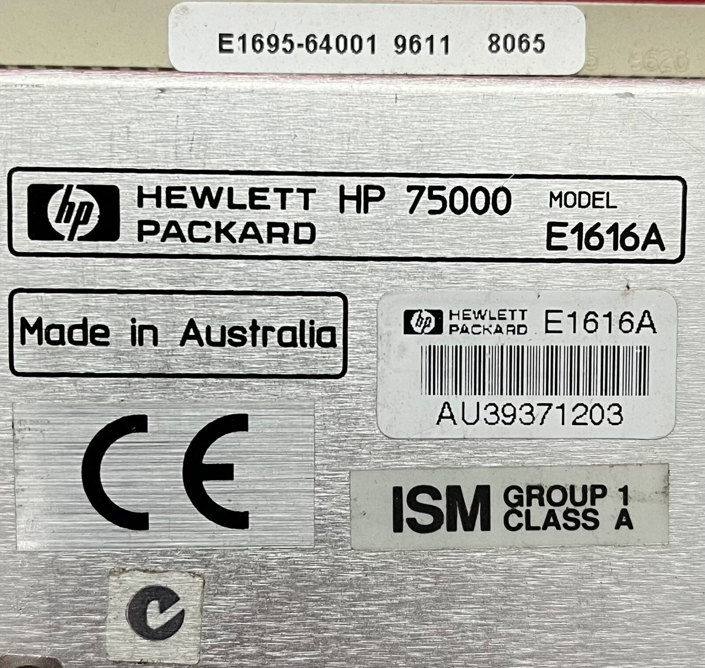 HP AGILENT E1616A 155 MB/S OPTICAL LINE INTERFACE HP75000 WITH MANUAL