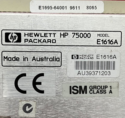 HP AGILENT E1616A 155 MB/S OPTICAL LINE INTERFACE HP75000 WITH MANUAL