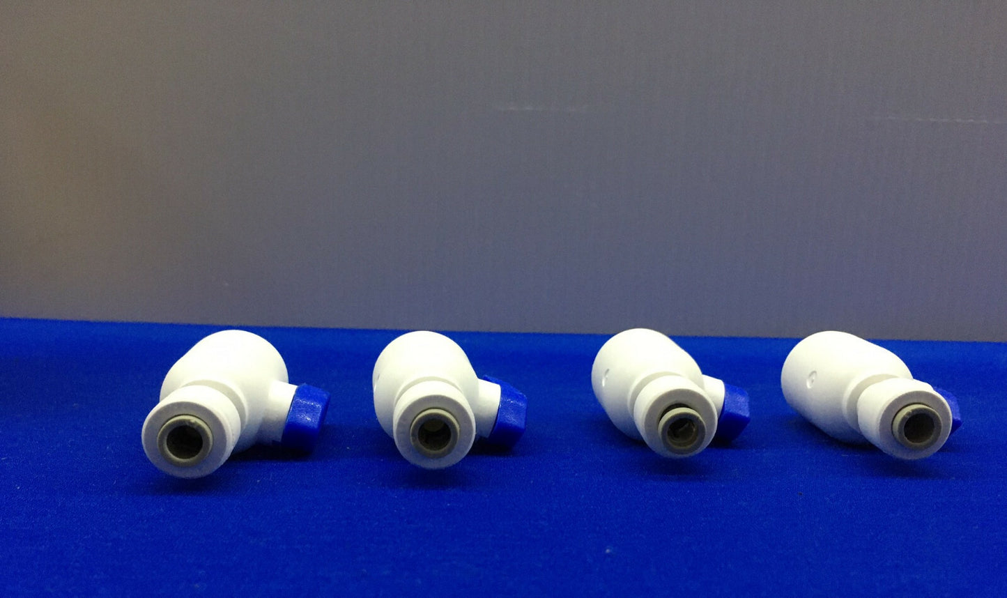 1 PAQUETE DE 4 VÁLVULAS PARKER 5UMU8 VÁLVULA DE BOLA TAMAÑO DE TUBO EN LÍNEA 1/4" TAMAÑO DE TUBO 1/4"