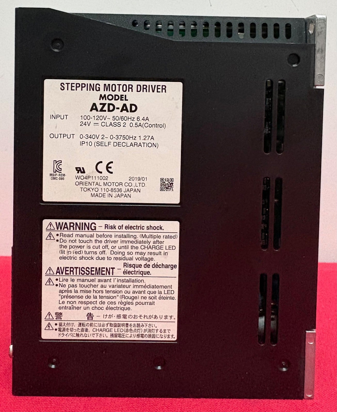 ORIENTAL MOTOR AZD-AD STEPPING MOTOR DRIVER CONTROLLER - FOR PARTS/REPAIR