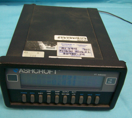 Ashcroft® PT DIGITAL PRESSURE INDICATOR BENCH TOP TEMP RANGE 32° to 120°F