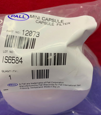 QTY 3 - PALL LIFE SCIENCES 12073 MINI PROFILE CAPSULE FILTERS