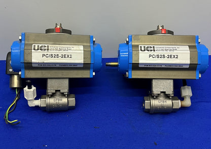 UNIVERSAL COMPONENTS PC/S2S-2EX2 ACTUATED VALVE w/ N4S-EX2 - LOT OF 2