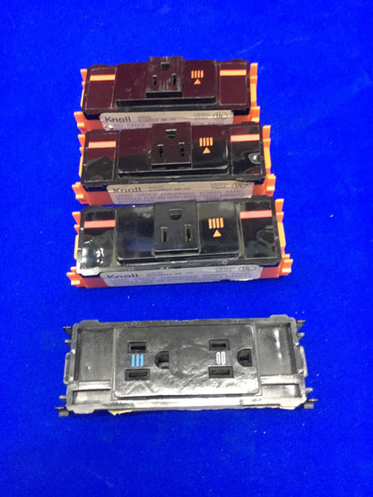 KNOLL QTY 3 618195 & QTY 1 618183 ELECTRICAL RECEPTACLES