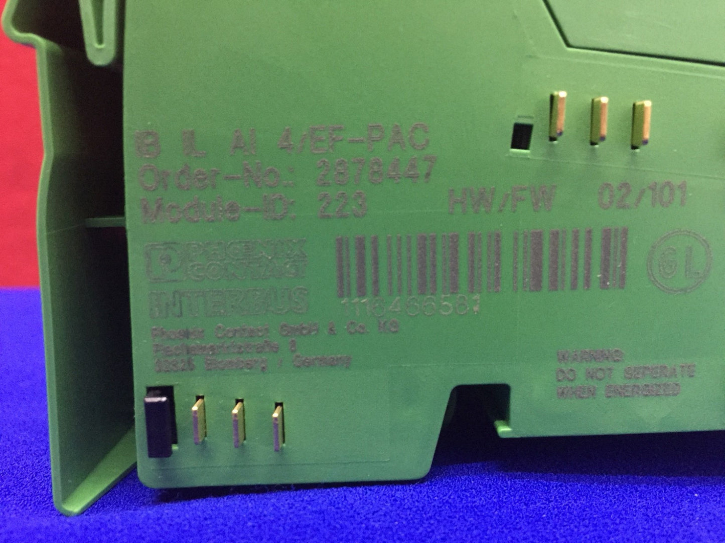 Phoenix Contact Inline Analog Terminal - IB IL AI 4/EF-PAC - 2878447