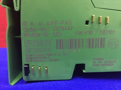 Phoenix Contact Inline Analog Terminal - IB IL AI 4/EF-PAC - 2878447