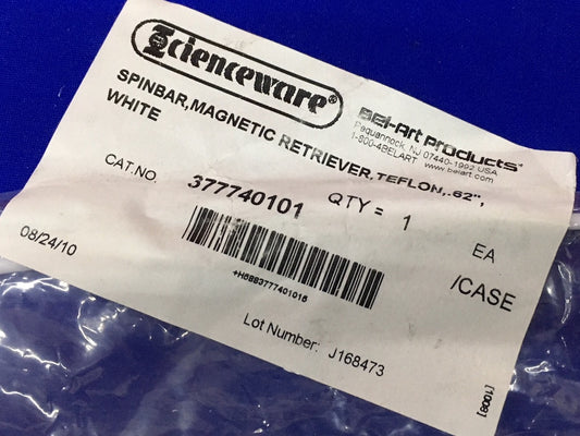 SCIENCEWARE BEL-ART 377740101 SPINBAR MAGNETIC RETRIEVER TEFLON 0.62" WHITE