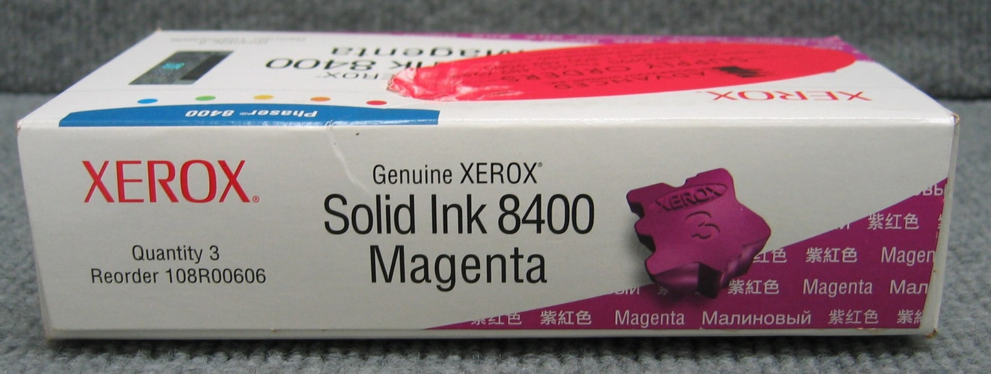 XEROX PHASER 8400 / 108R00606,ORIGINAL UNOPENED PACKAGE INCLUDES 3 STICKS INKJET